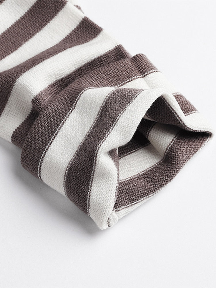 Striped Gestreepte Gebreide Damestrui | Kayse