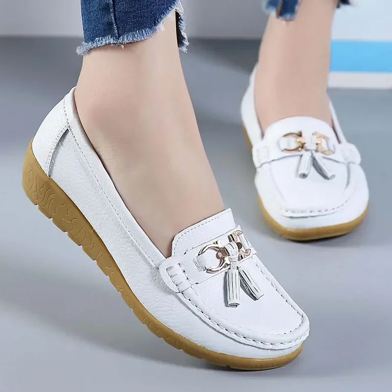Dames Mocassin Orthopedisch Leer • OrthoMoc™
