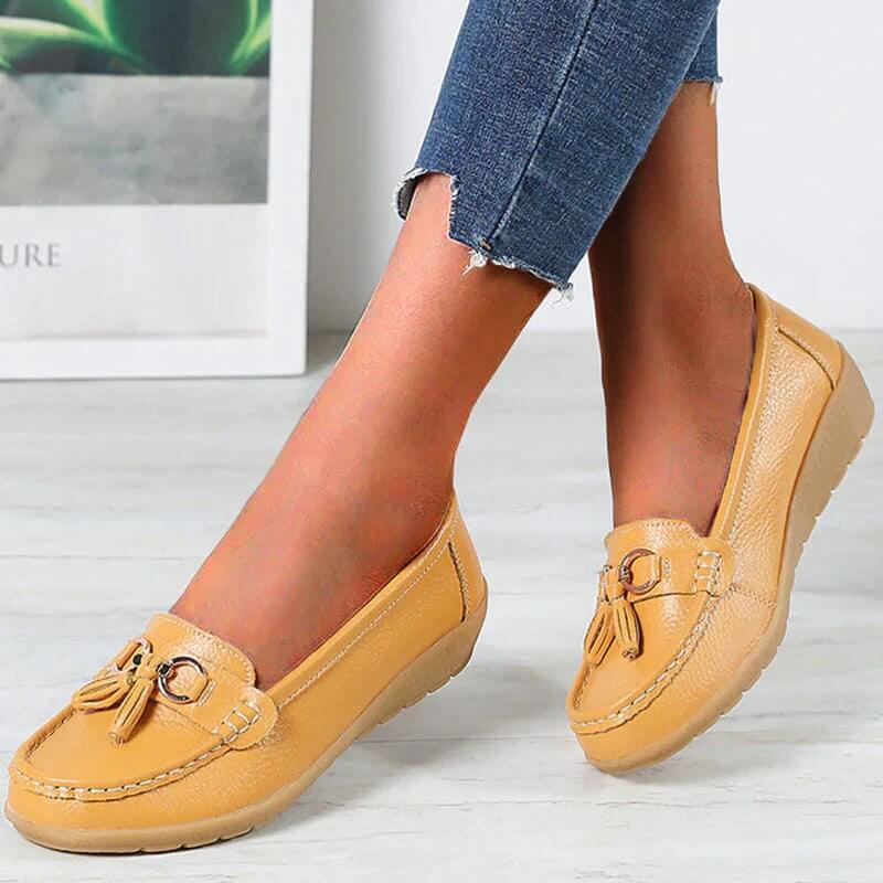 Dames Mocassin Orthopedisch Leer • OrthoMoc™