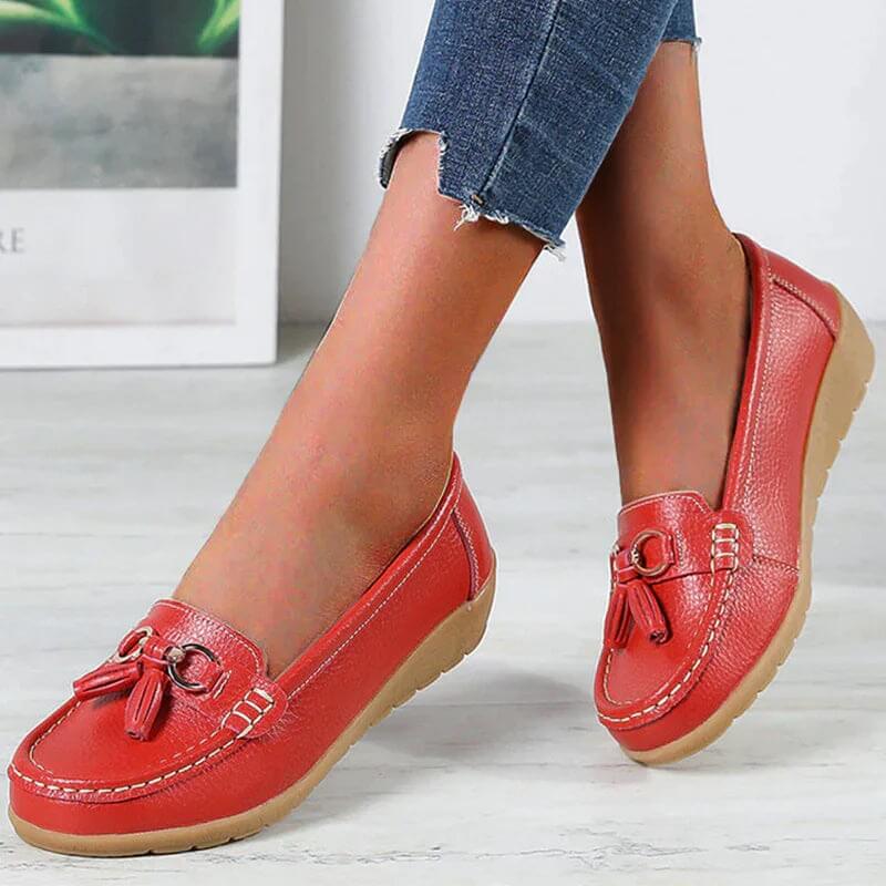 Dames Mocassin Orthopedisch Leer • OrthoMoc™
