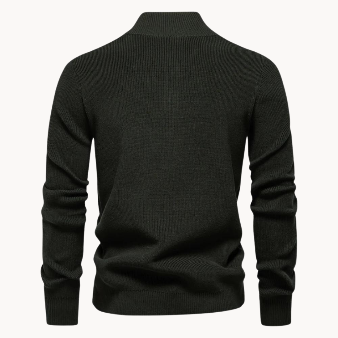 Ashton Button Mockneck Sweater | Kayse