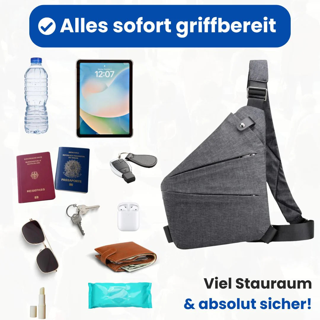 BODYPOCKET™ – DISKRETE DIEBSTAHLSICHERHEITSTASCHE