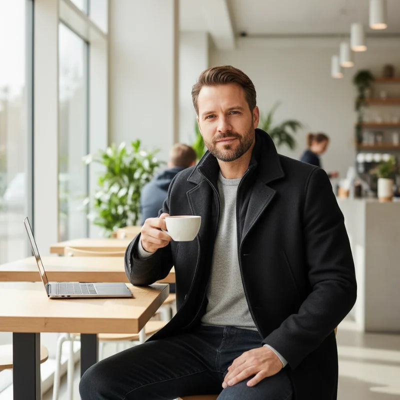 Peaky™ • Tweedelig Herenmantel voor Stijl en Warmte