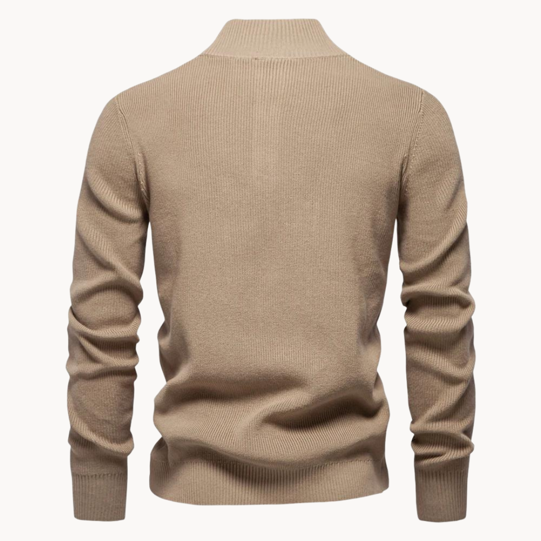 Ashton Button Mockneck Sweater | Kayse