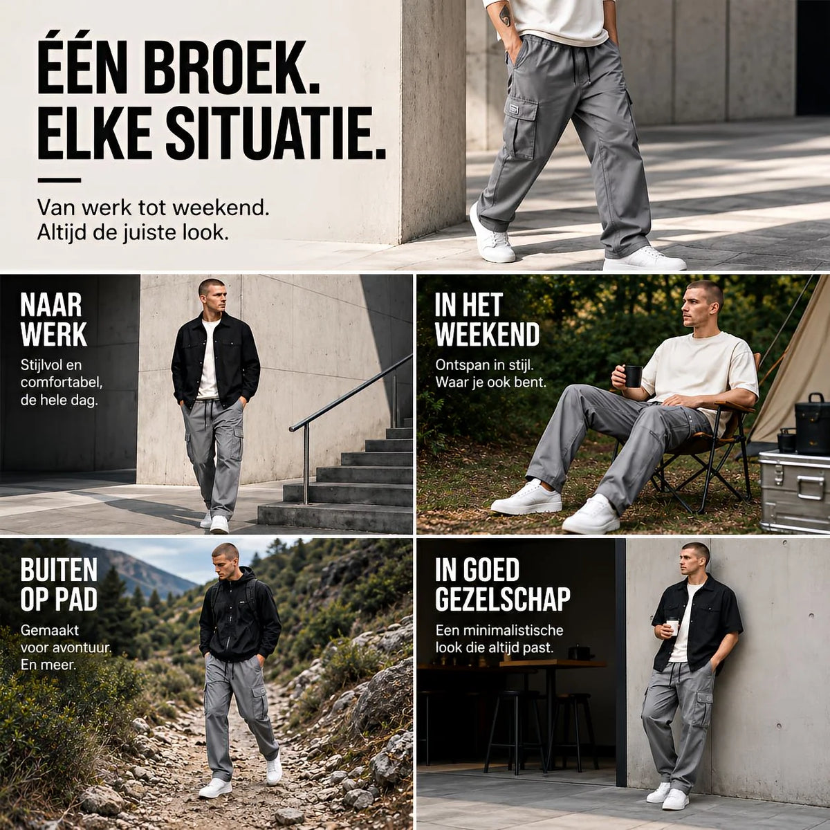 UrbanFlex™ – Comfortabele heren cargobroek voor elke dag