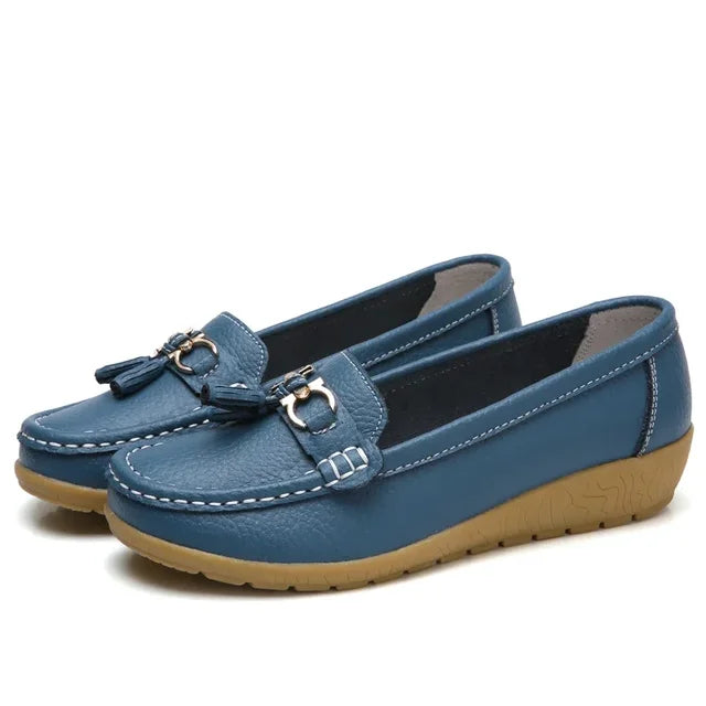 Dames Mocassin Orthopedisch Leer • OrthoMoc™