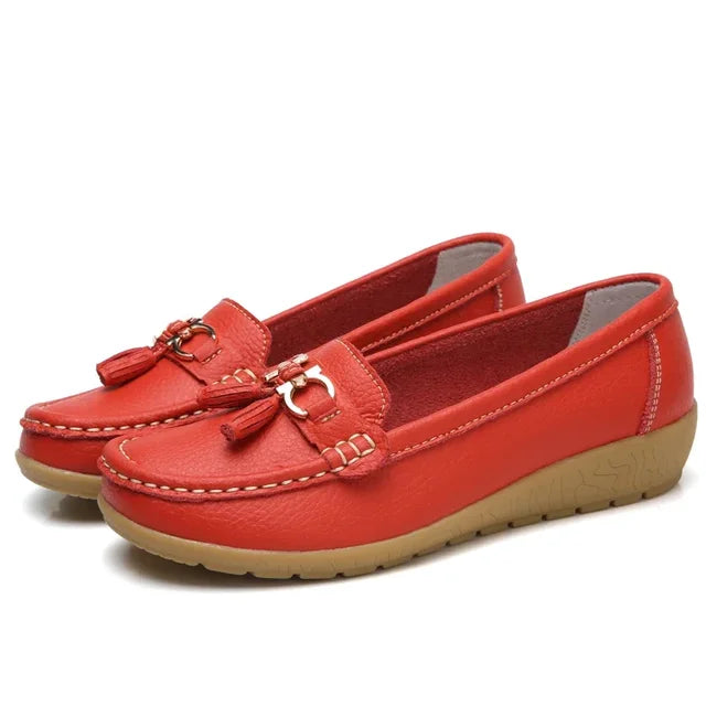 Dames Mocassin Orthopedisch Leer • OrthoMoc™