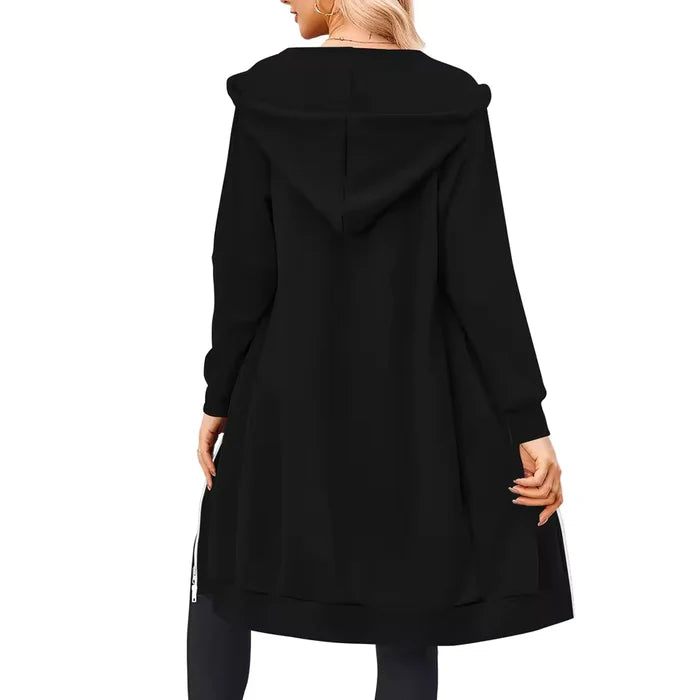 SoftHood™ • Lang damesvest met capuchon voor warmte en comfort