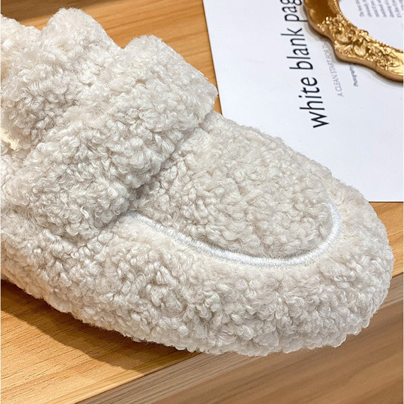 Arielle Plush Moccasins With Non-Slip Sole | Kayse