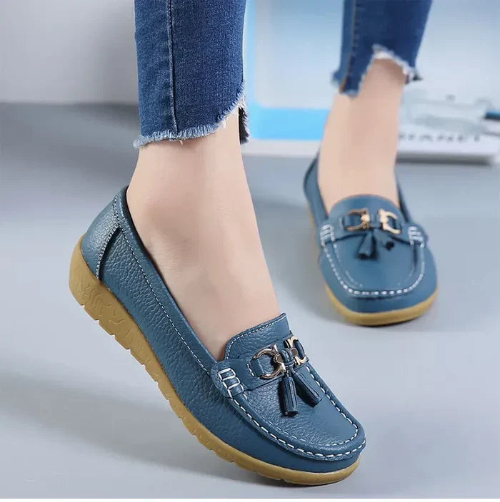 Dames Mocassin Orthopedisch Leer • OrthoMoc™