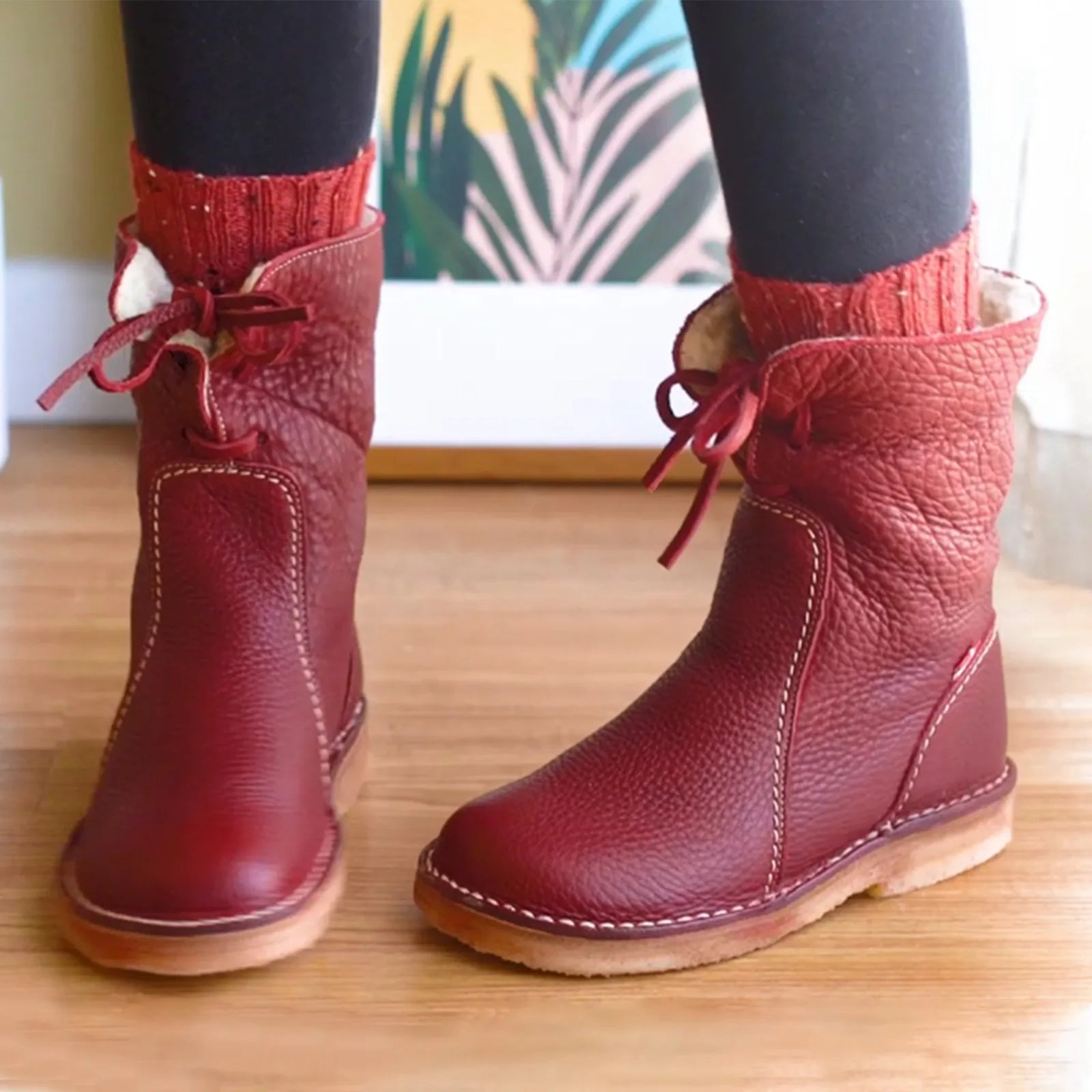 Waterproof Leather Polar Boots With Wool Lining | Kayse