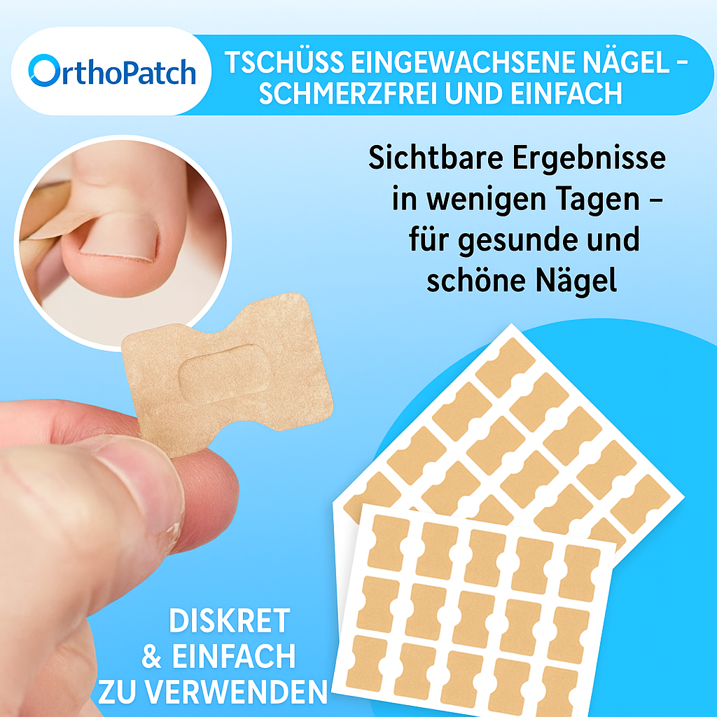 OrthoPatch™ – Pflaster zur Korrektur eingewachsener Nägel